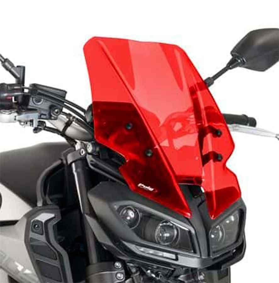 CUPULA PARABRISAS PUIG NEW GENERATION TOURING YAMAHA MT09 17-18' CON ROJO 9377R