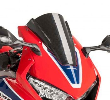 CUPULA PARABRISAS PUIG RACING HONDA CBR1000RR 17-18' CON SIMIL CARBONO 9407C