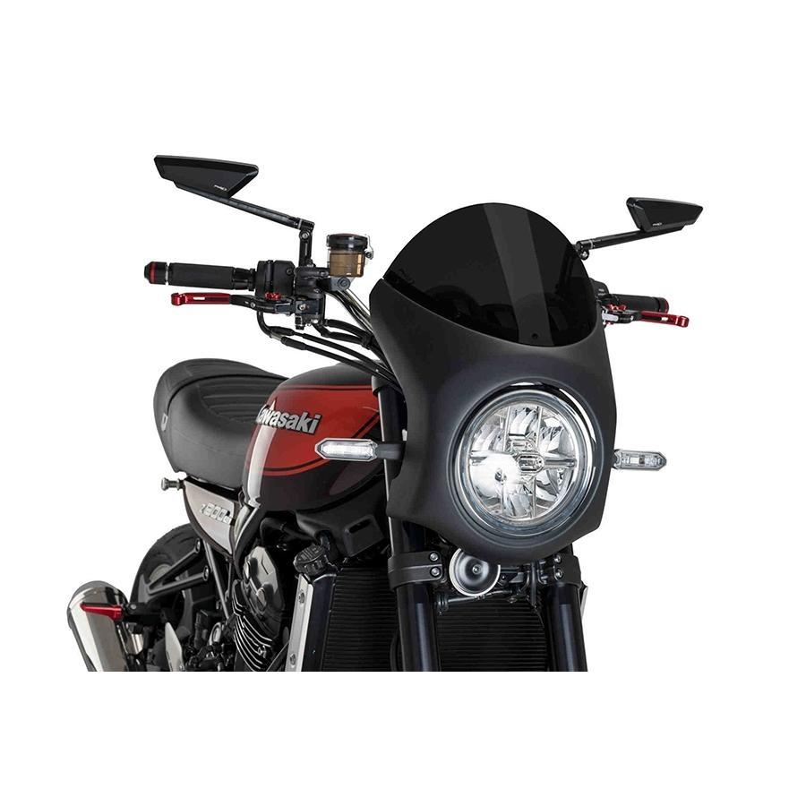 SEMICARENADO PUIG NEGRO MATE KAWASAKI Z900RS 18'CON FUME 9595F