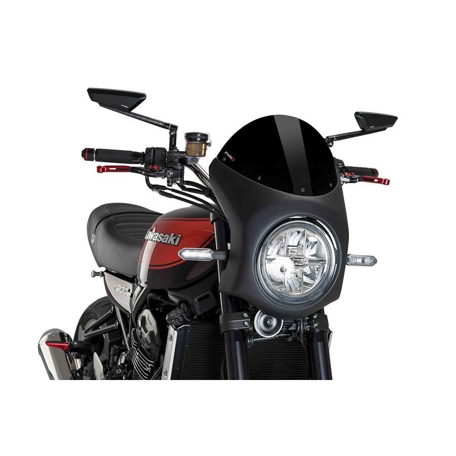 SEMICARENADO PUIG NEGRO MATE KAWASAKI Z900RS 18'CON NEGRO 9595N