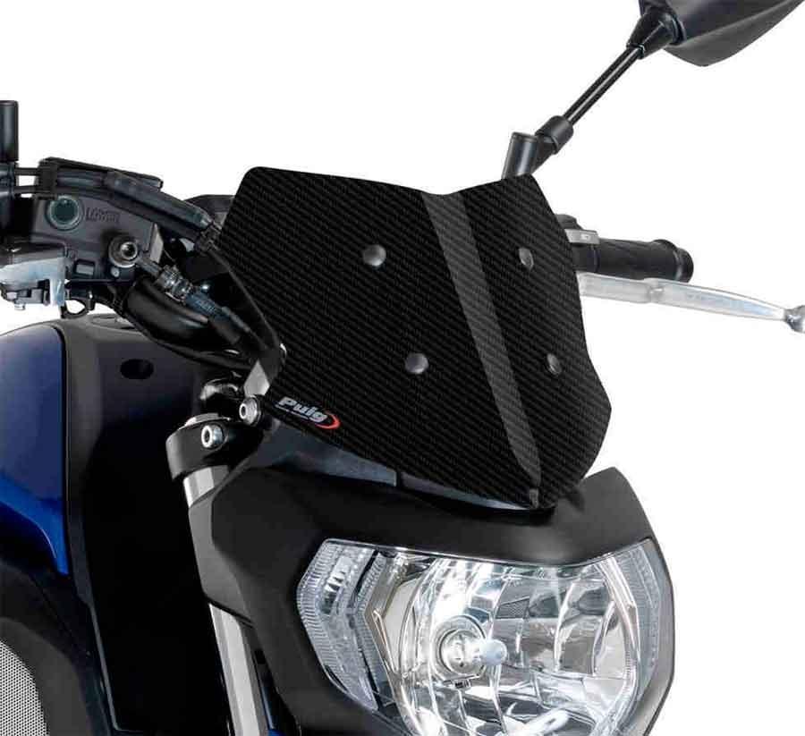 CUPULA PARABRISAS PUIG NEW GENERATION SPORT YAMAHA MT07 18'- CON SIMIL CARB 9666C