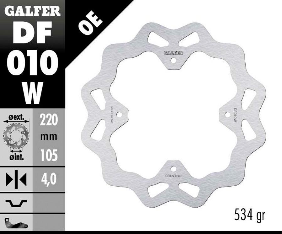 DISCO FRENO GALFER 010W