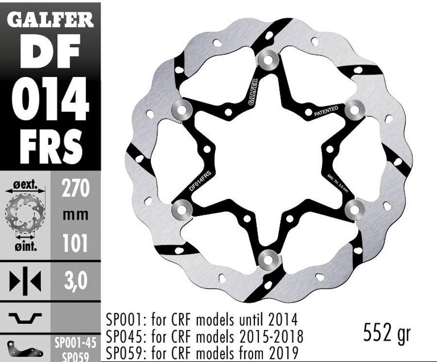 DISCO FRENO GALFER 014FRS