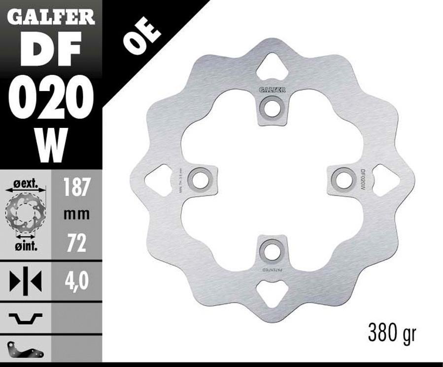 DISCO FRENO GALFER 020W