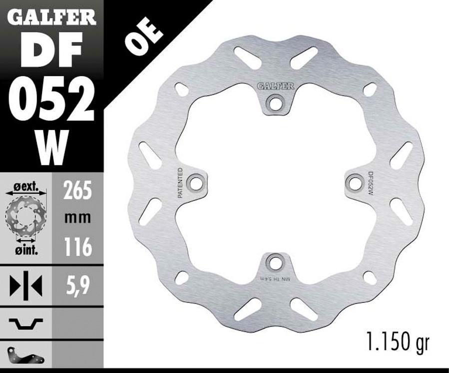 DISCO FRENO GALFER 052W