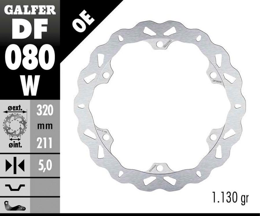 DISCO FRENO GALFER 080W