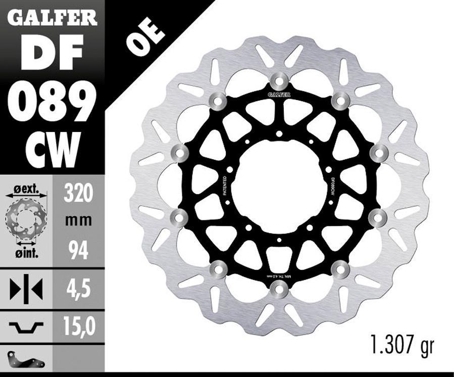 DISCO FRENO GALFER 089CW