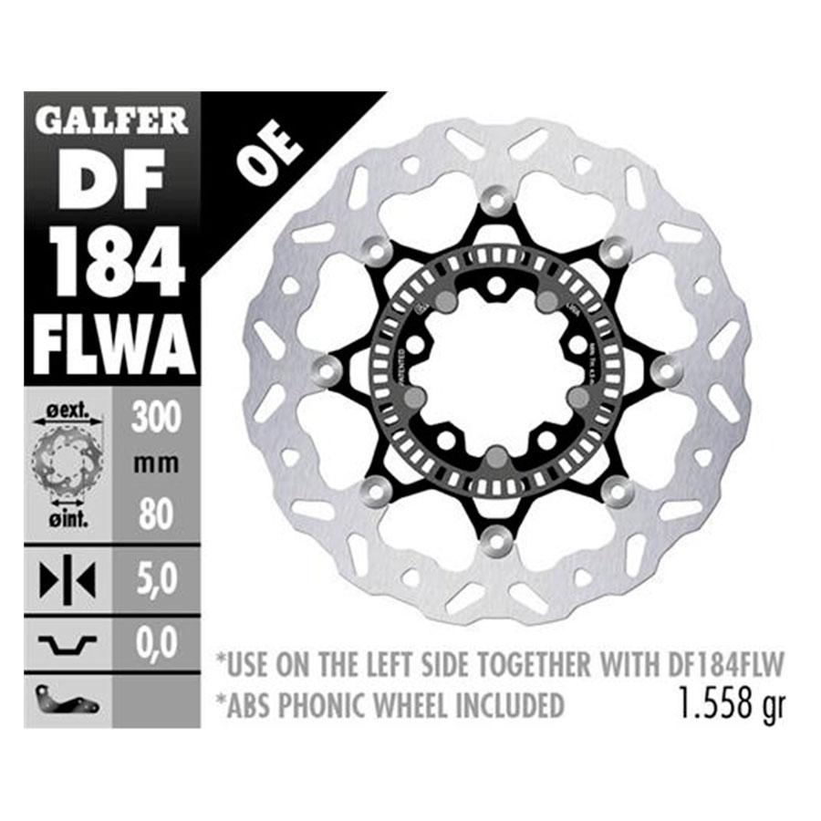 DISCO FRENO GALFER WAVE FLOTANTE (NUCLEO ACERO) 300x5mm PHONIC ABS