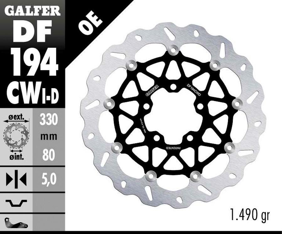 DISCO FRENO GALFER 194CWD