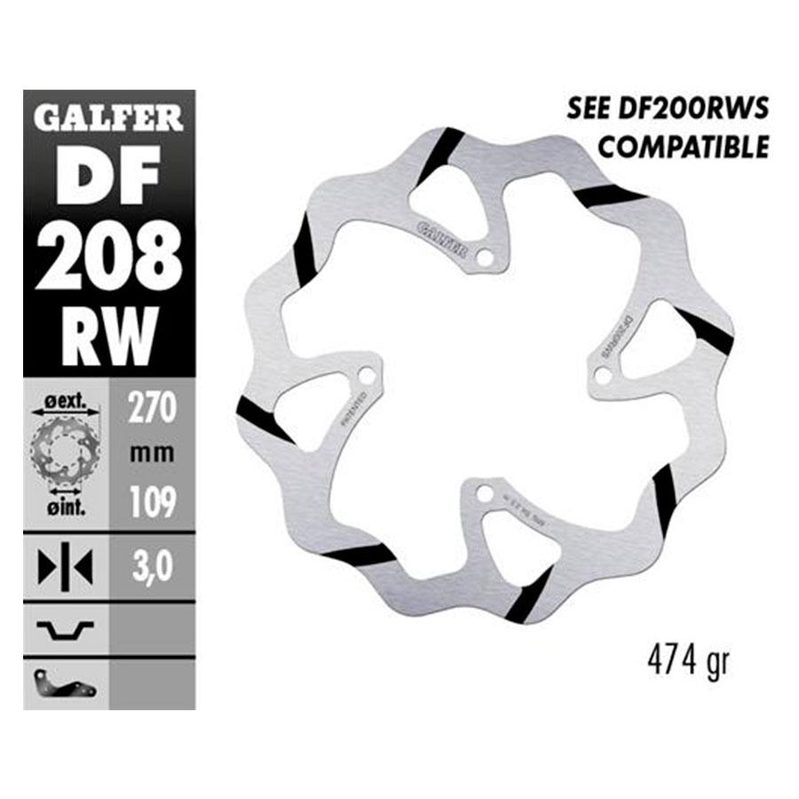 DISCO FRENO GALFER WAVE FIJO RANURADO 270x3mm
