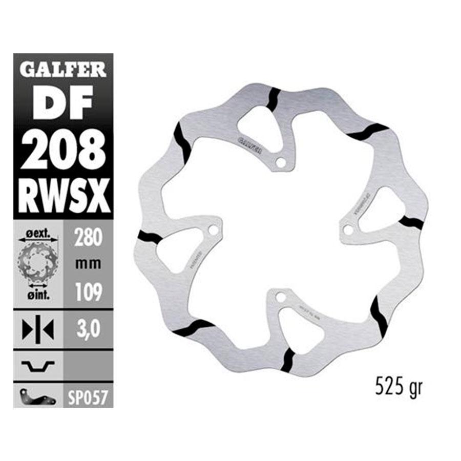 DISCO FRENO GALFER WAVE FIJO SOBREMEDIDA RANURADO 280x3mm