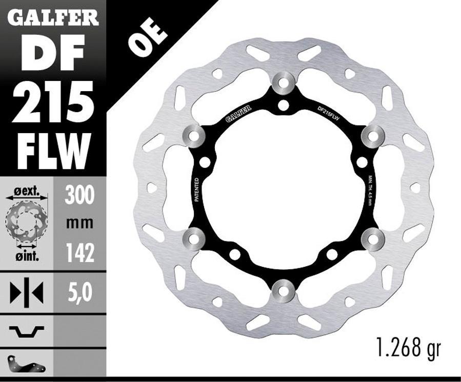 DISCO FRENO GALFER 215FLW