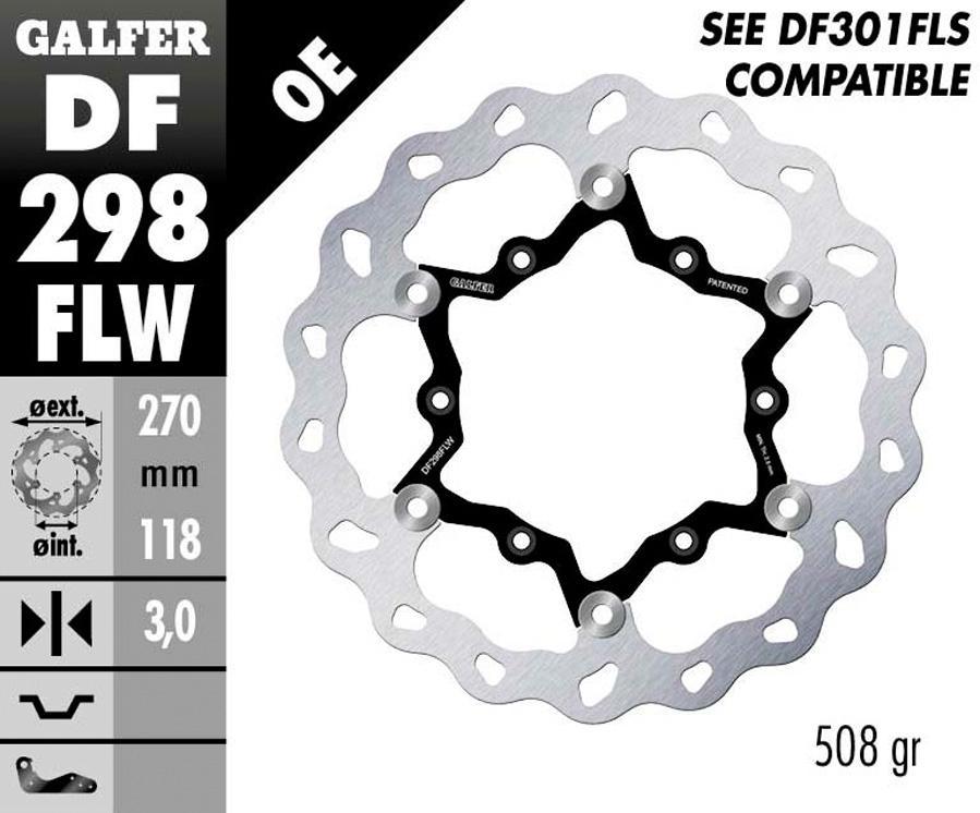 DISCO FRENO GALFER 298FLW