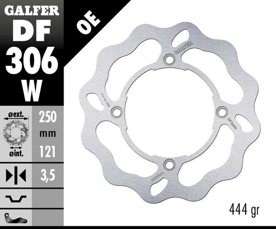 DISCO FRENO GALFER 306W