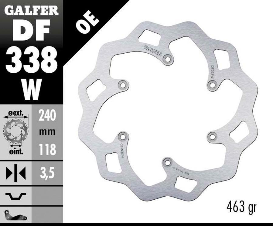 DISCO FRENO GALFER 338W