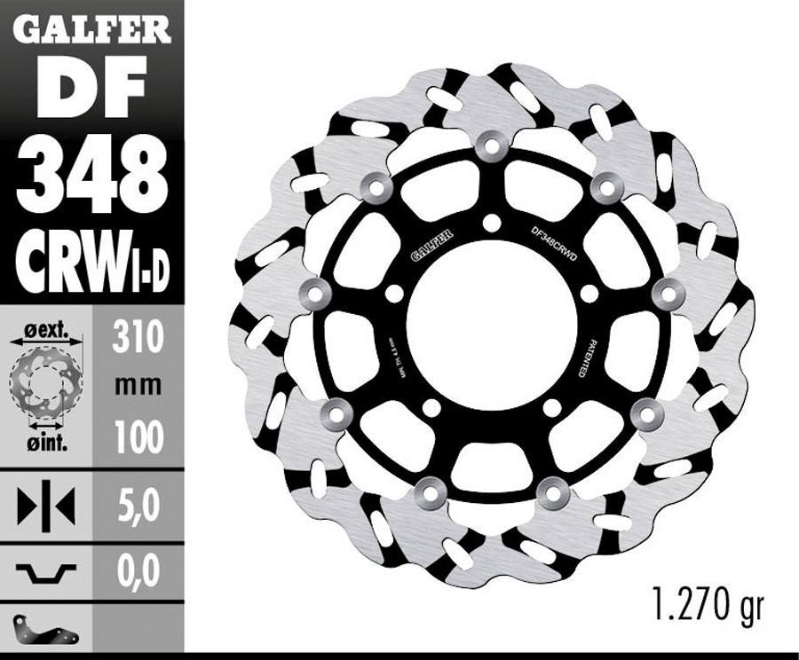 DISCO FRENO GALFER 348CRWD