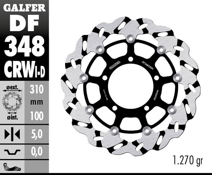 DISCO FRENO GALFER 348CRWI