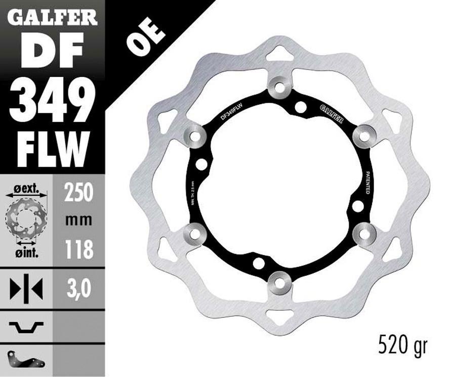 DISCO FRENO GALFER 349FLW