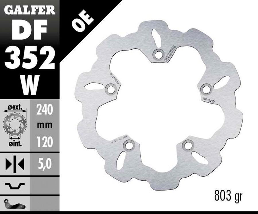 DISCO FRENO GALFER 352W