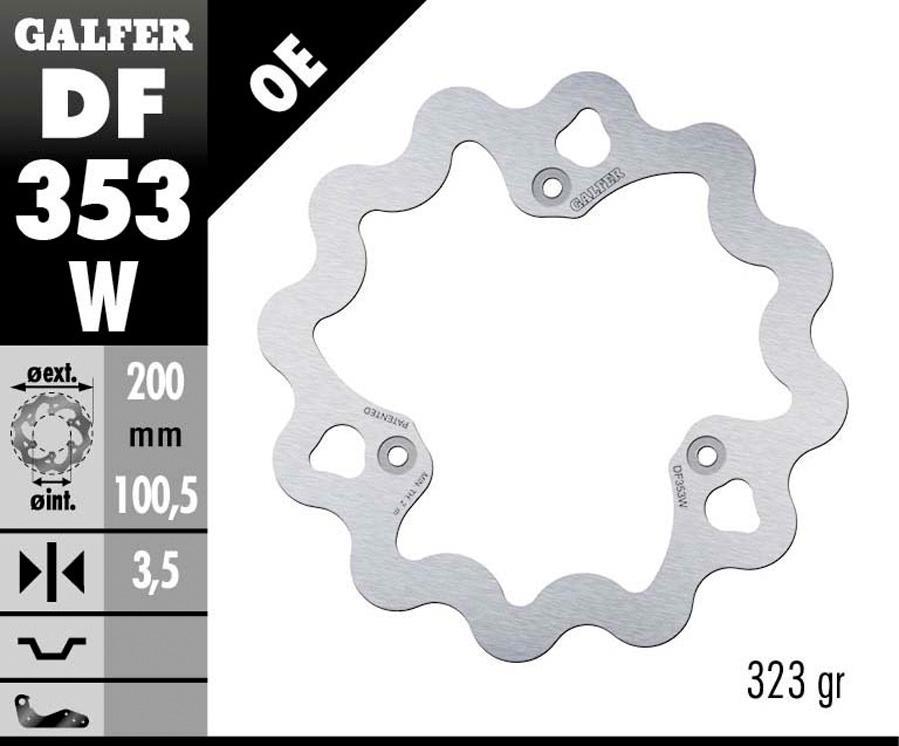 DISCO FRENO GALFER 353W
