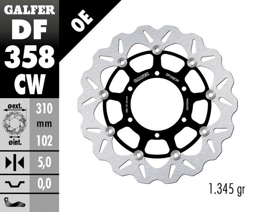 DISCO FRENO GALFER 358CW