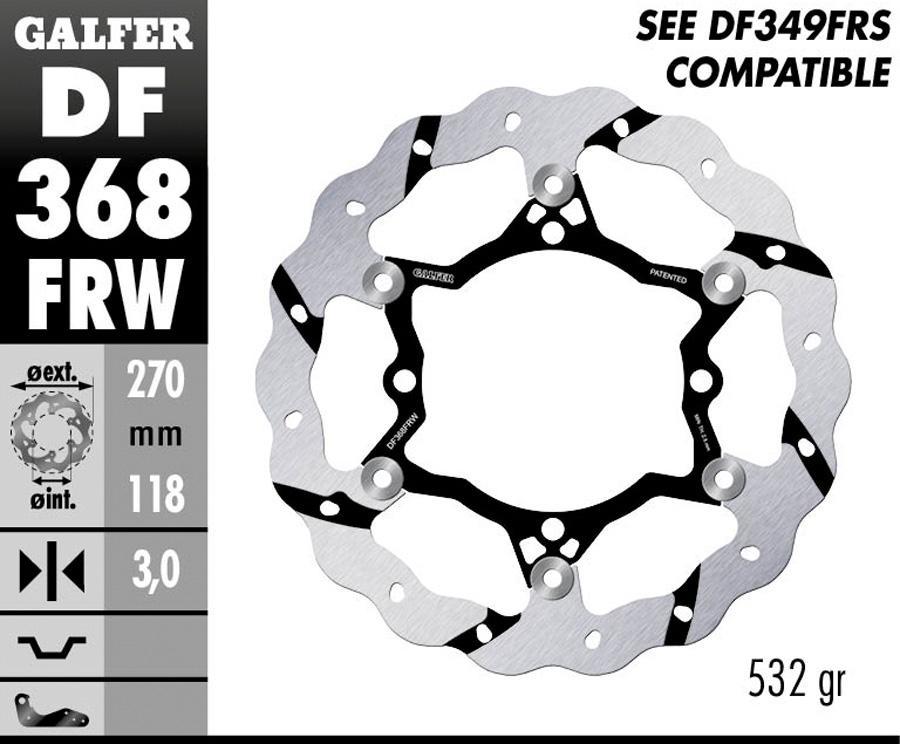 DISCO FRENO GALFER 368FRW