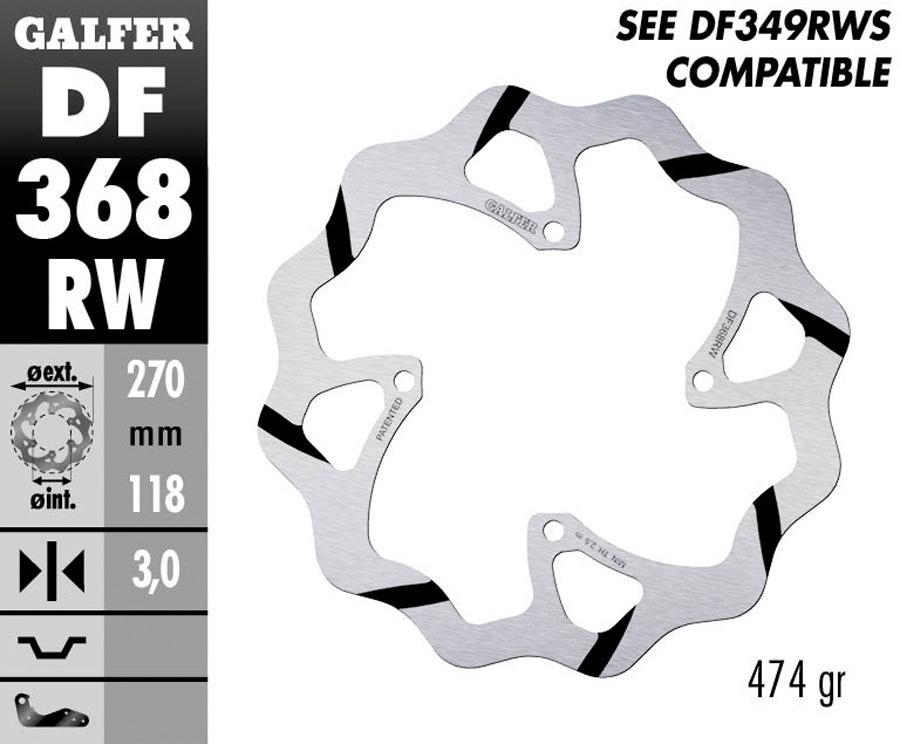 DISCO FRENO GALFER 368RW