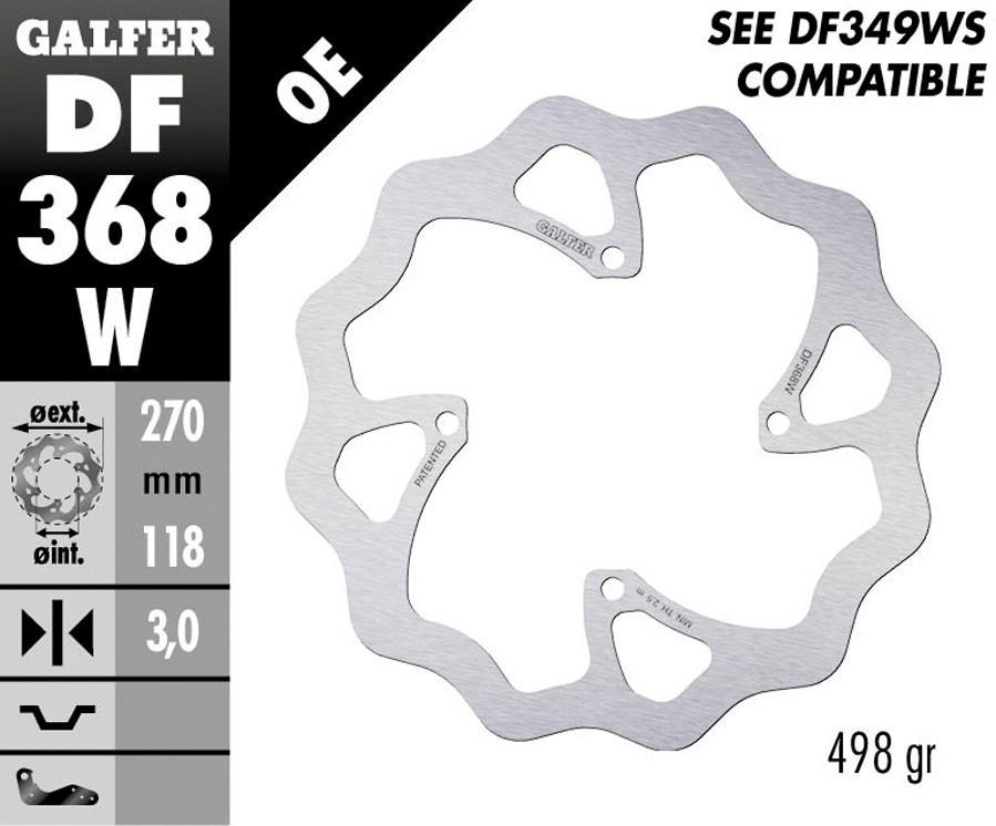 DISCO FRENO GALFER 368W