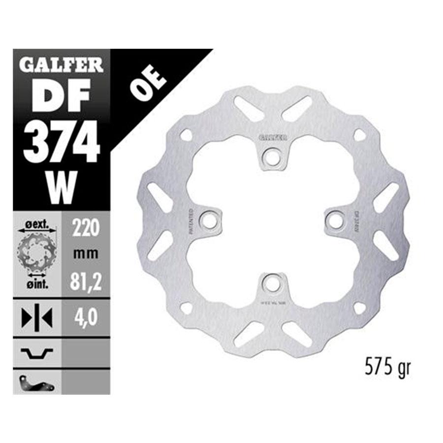 DISCO FRENO GALFER WAVE FIJO 220x4mm