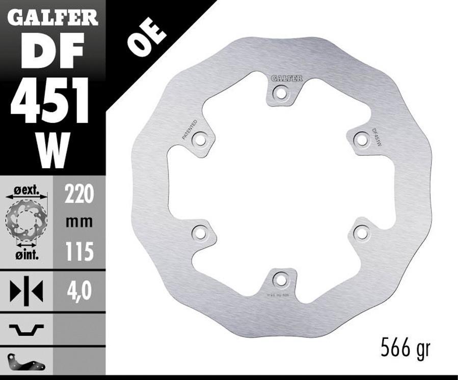 DISCO FRENO GALFER 451W