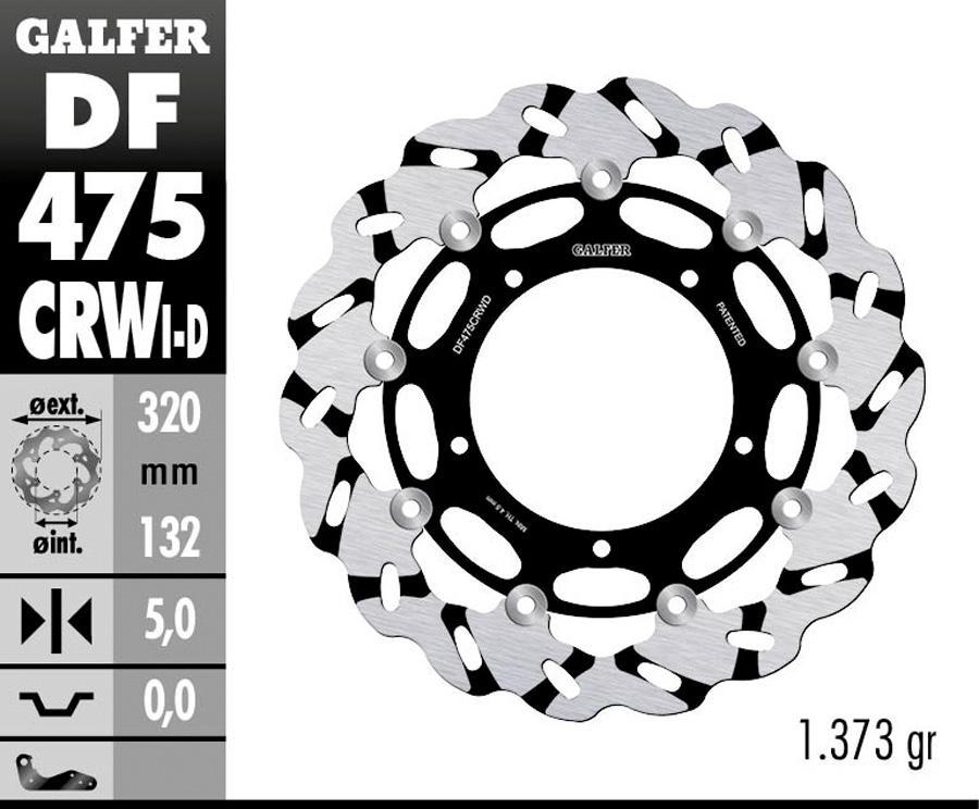 DISCO FRENO GALFER 475CRWD