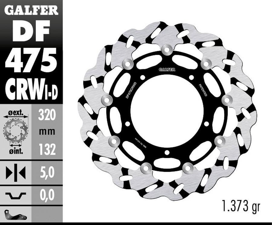 DISCO FRENO GALFER 475CRWI