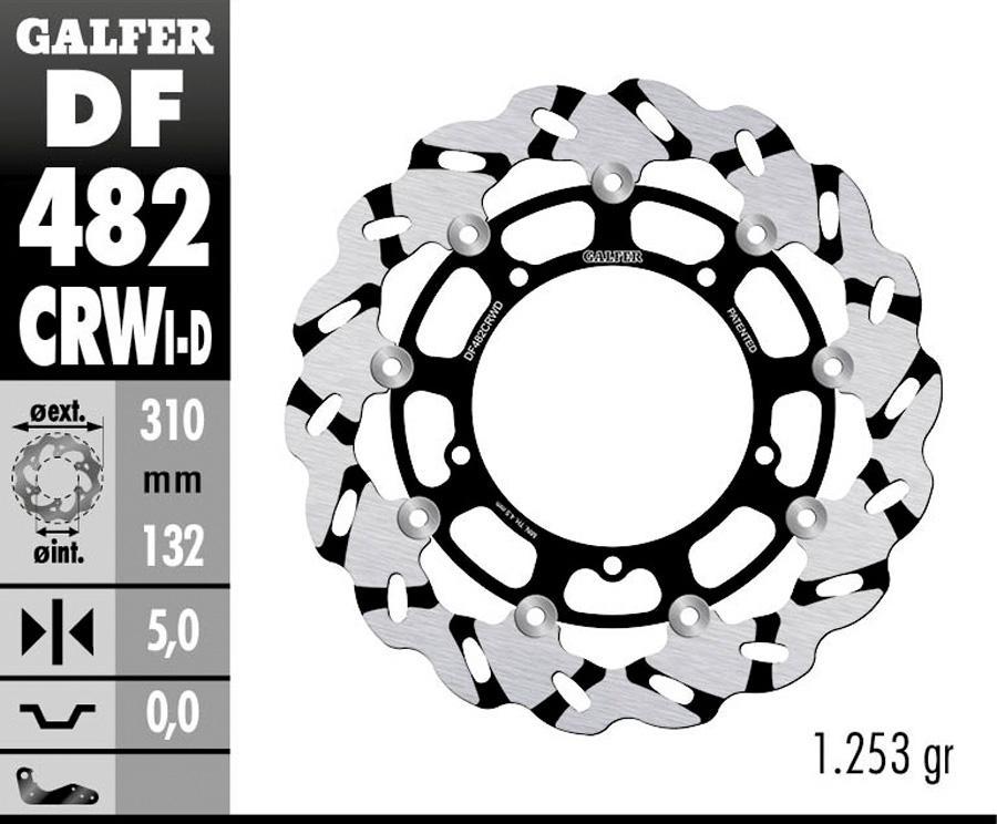DISCO FRENO GALFER 482CRWD