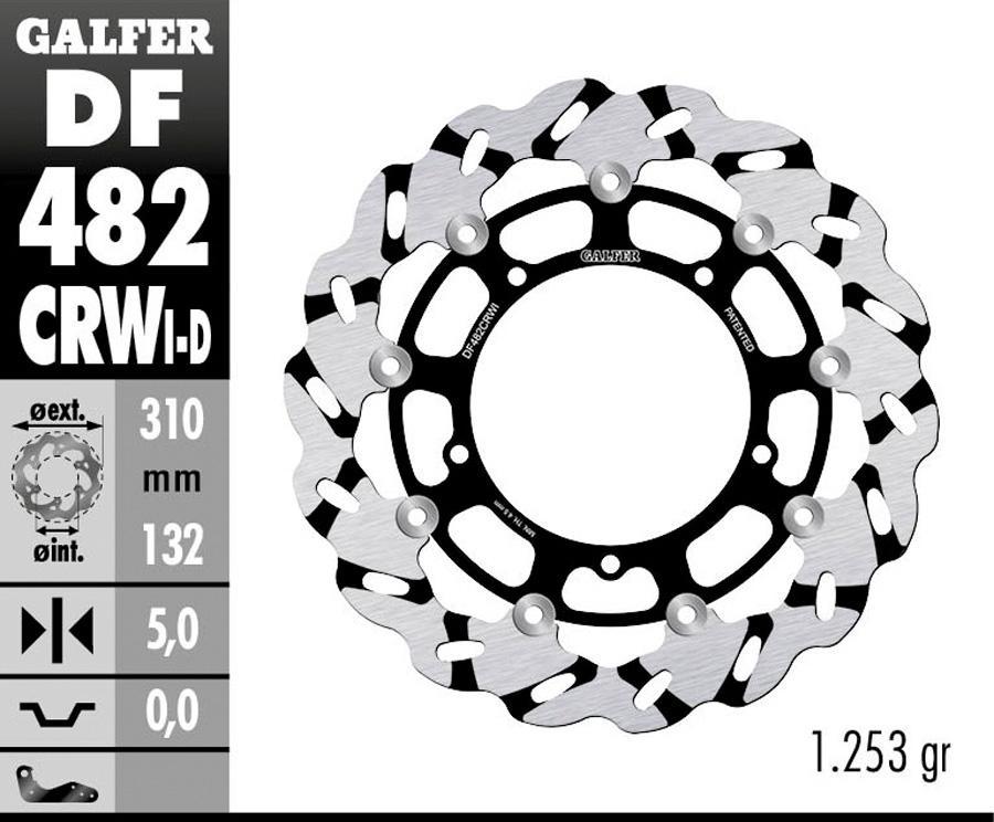 DISCO FRENO GALFER 482CRWI