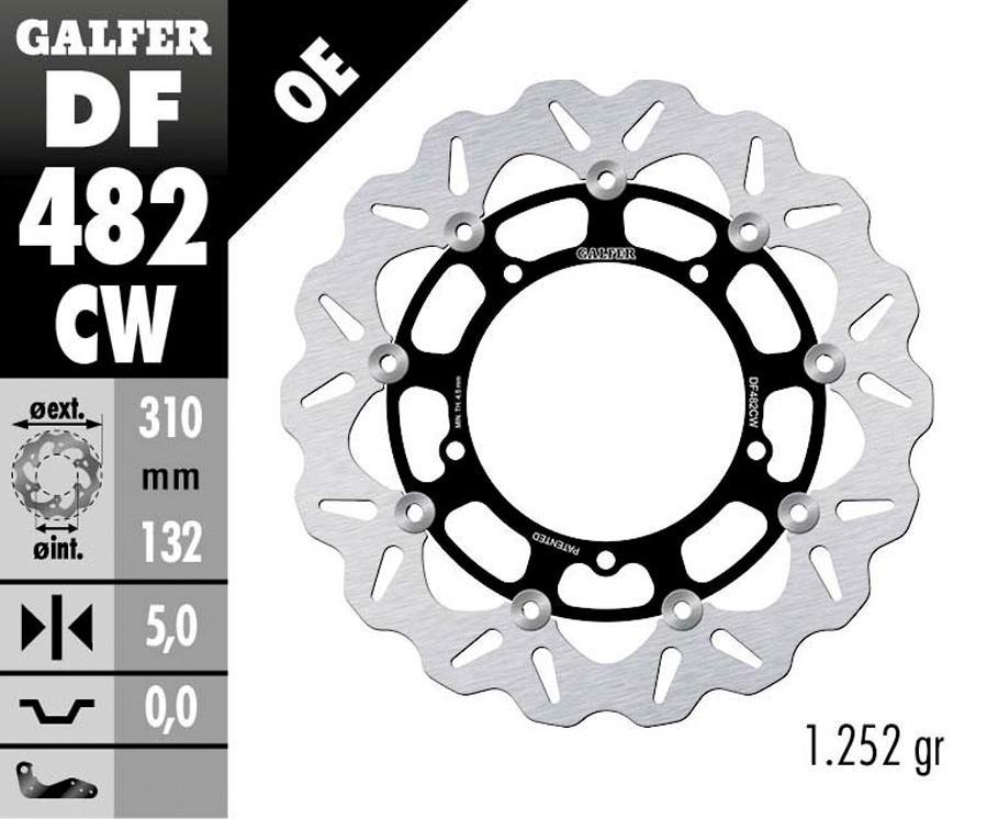 DISCO FRENO GALFER 482CW