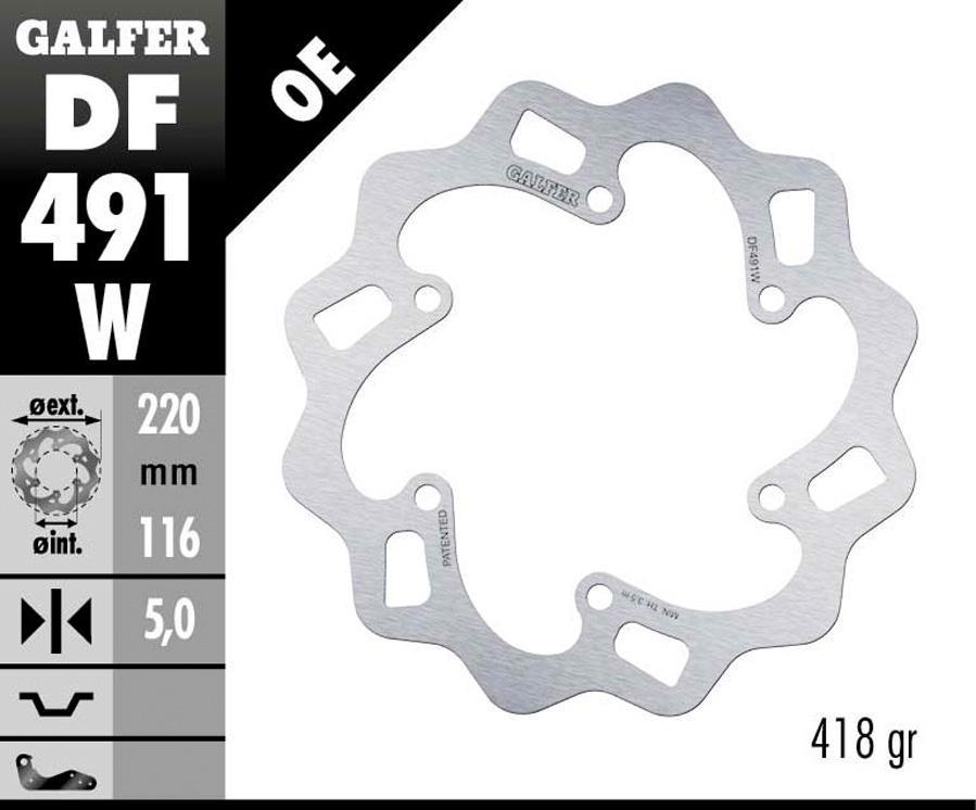 DISCO FRENO GALFER 491W