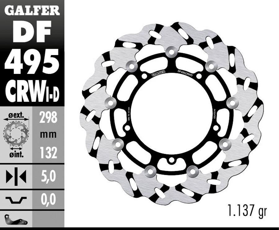 DISCO FRENO GALFER 495CRWD