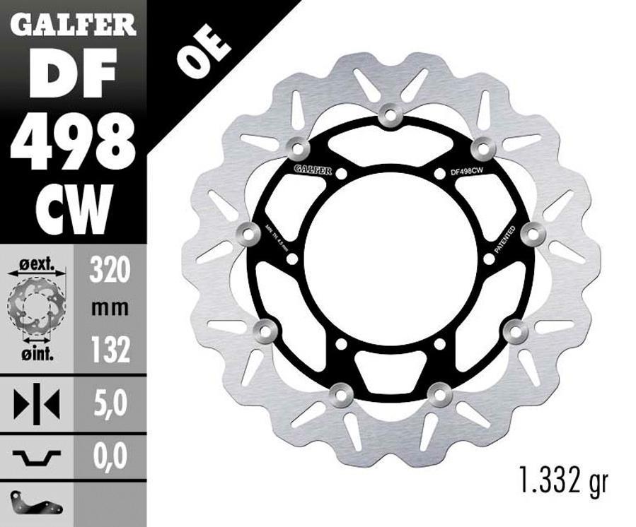 DISCO FRENO GALFER 498CW