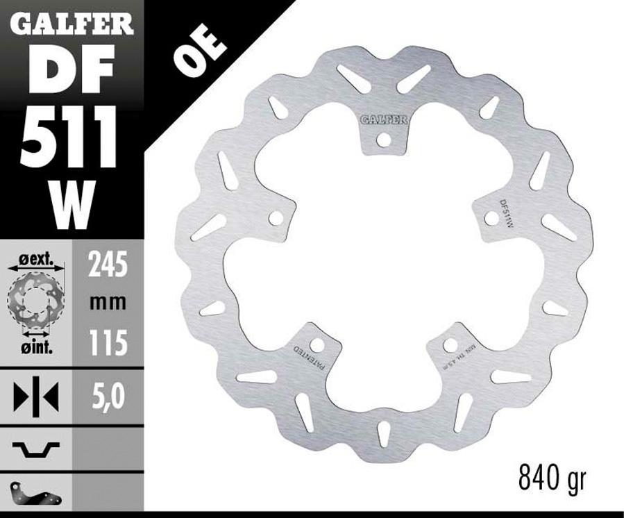 DISCO FRENO GALFER 511W