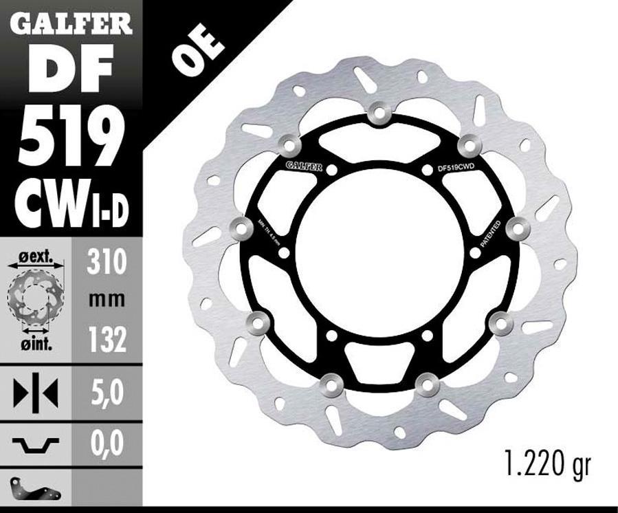 DISCO FRENO GALFER 519CWD