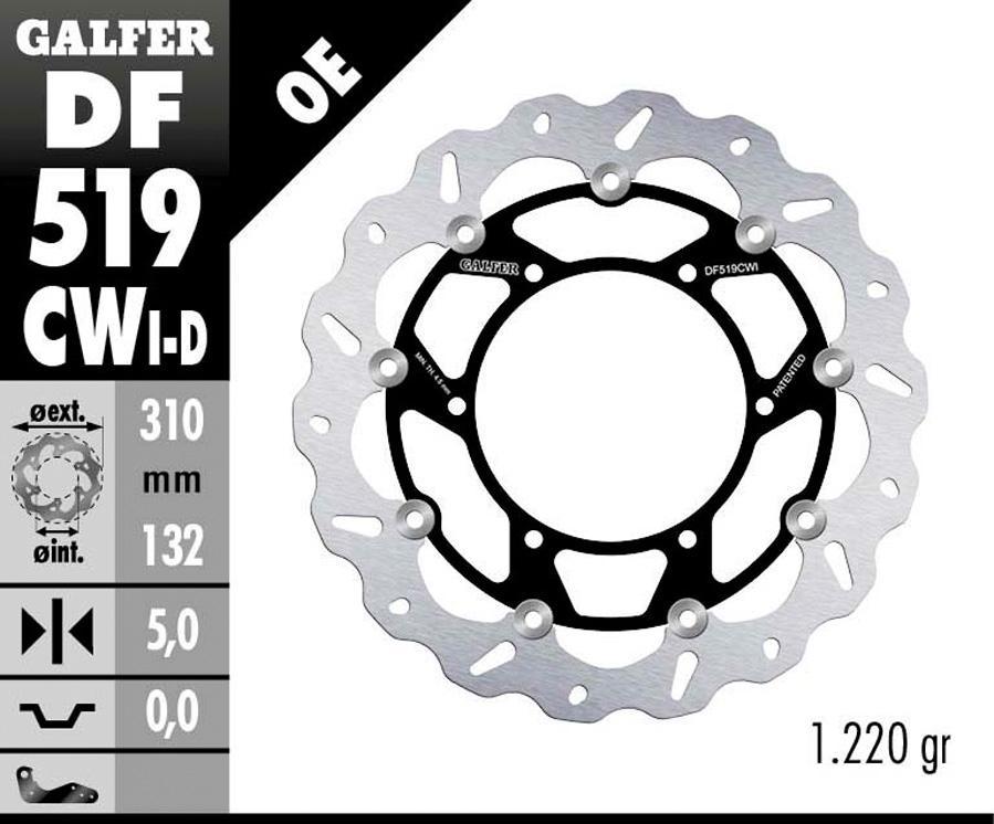 DISCO FRENO GALFER 519CWI