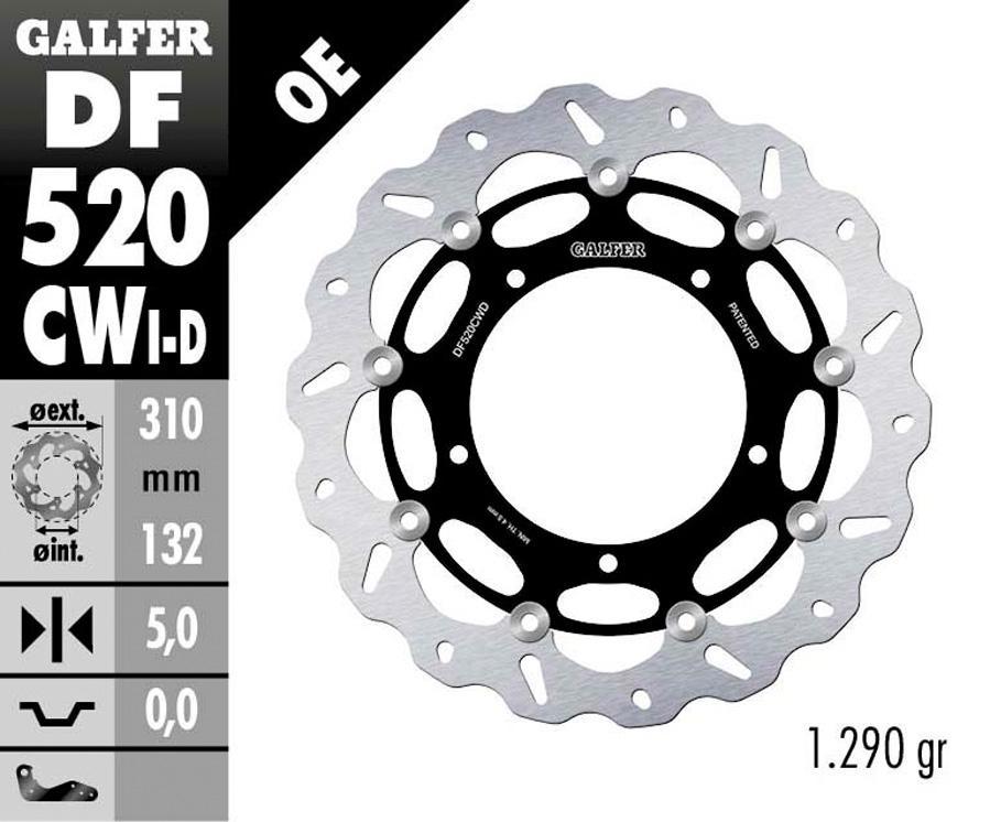 DISCO FRENO GALFER 520CWD