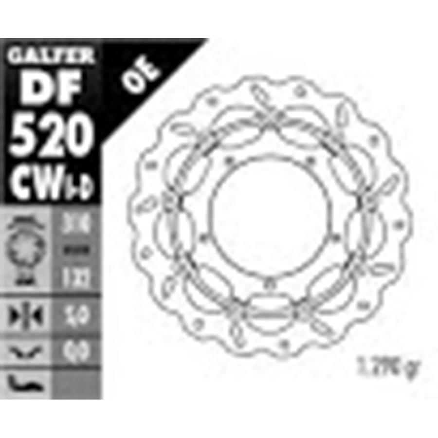DISCO FRENO GALFER 520CWI