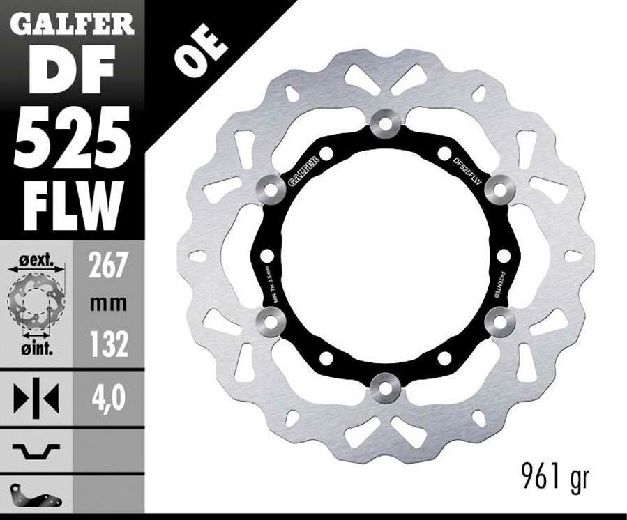 DISCO FRENO GALFER 525FLW