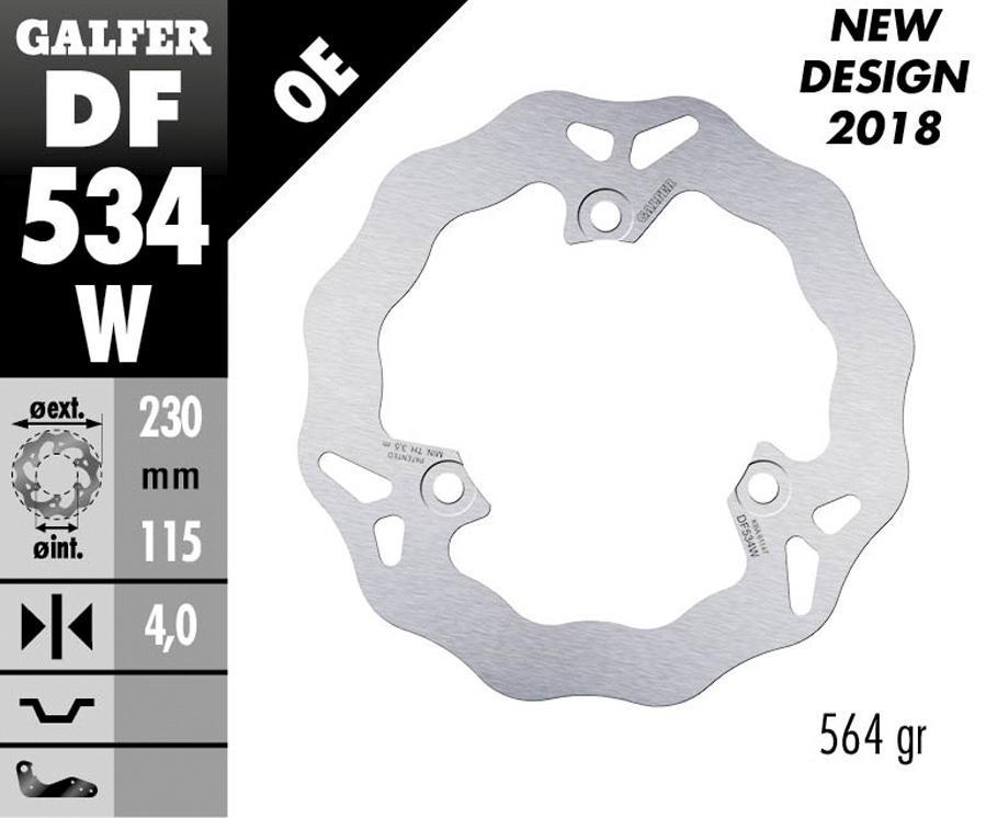 DISCO FRENO GALFER 534W