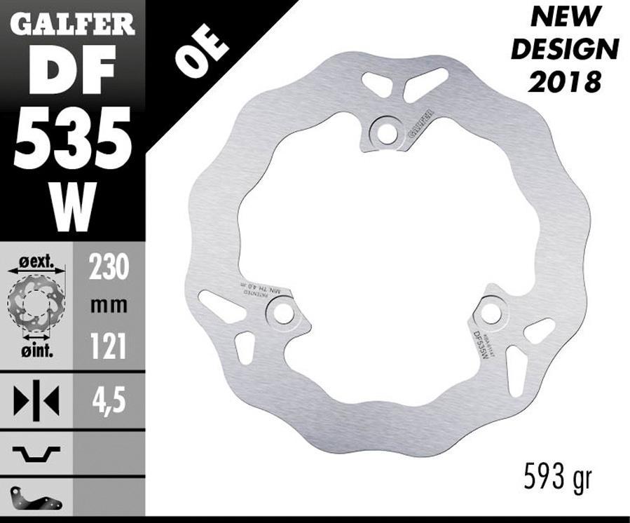 DISCO FRENO GALFER 535W