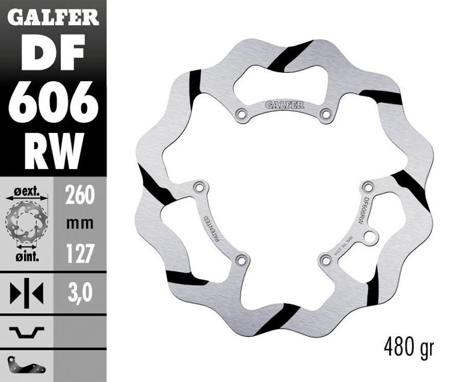 DISCO FRENO GALFER 606RW