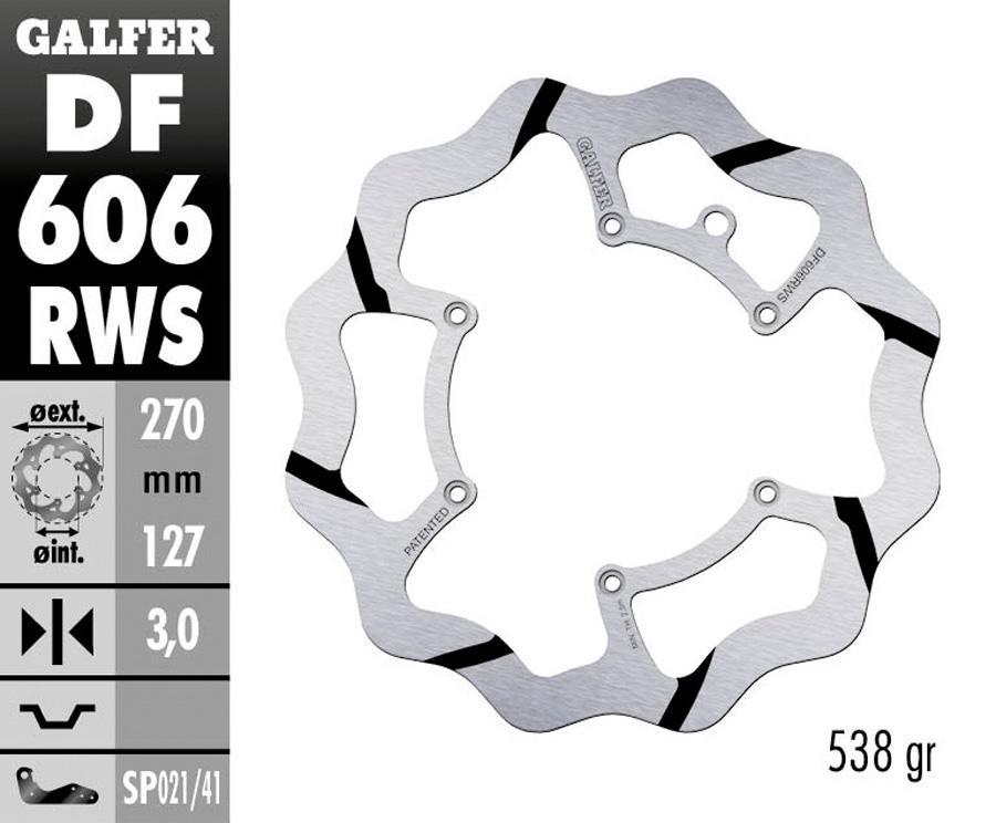 DISCO FRENO GALFER 606RWS