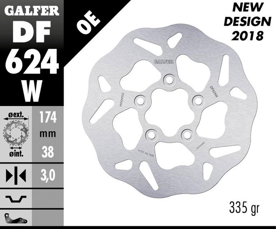 DISCO FRENO GALFER 624W