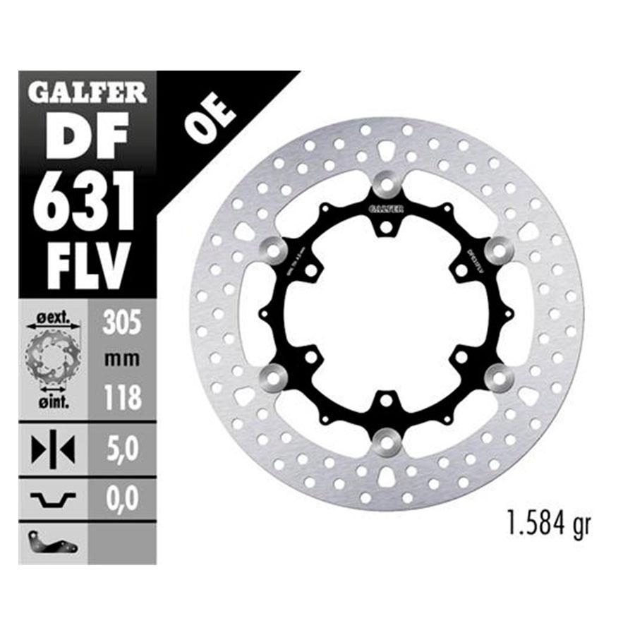 DISCO FRENO GALFER REDONDO FLOTANTE (NUCLEO ACERO) 305x5mm